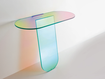 SHIMMER - Oval crystal console table by Glas Italia - view 2